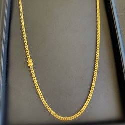 Jewelry Brand New 10k solid yellow gold Miami Cuban link style 24.5” Chain Necklace 29 grams 4.15mm