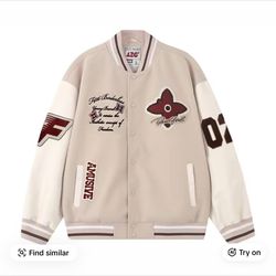 F426 Official store Terry varsity Jacket Size L 