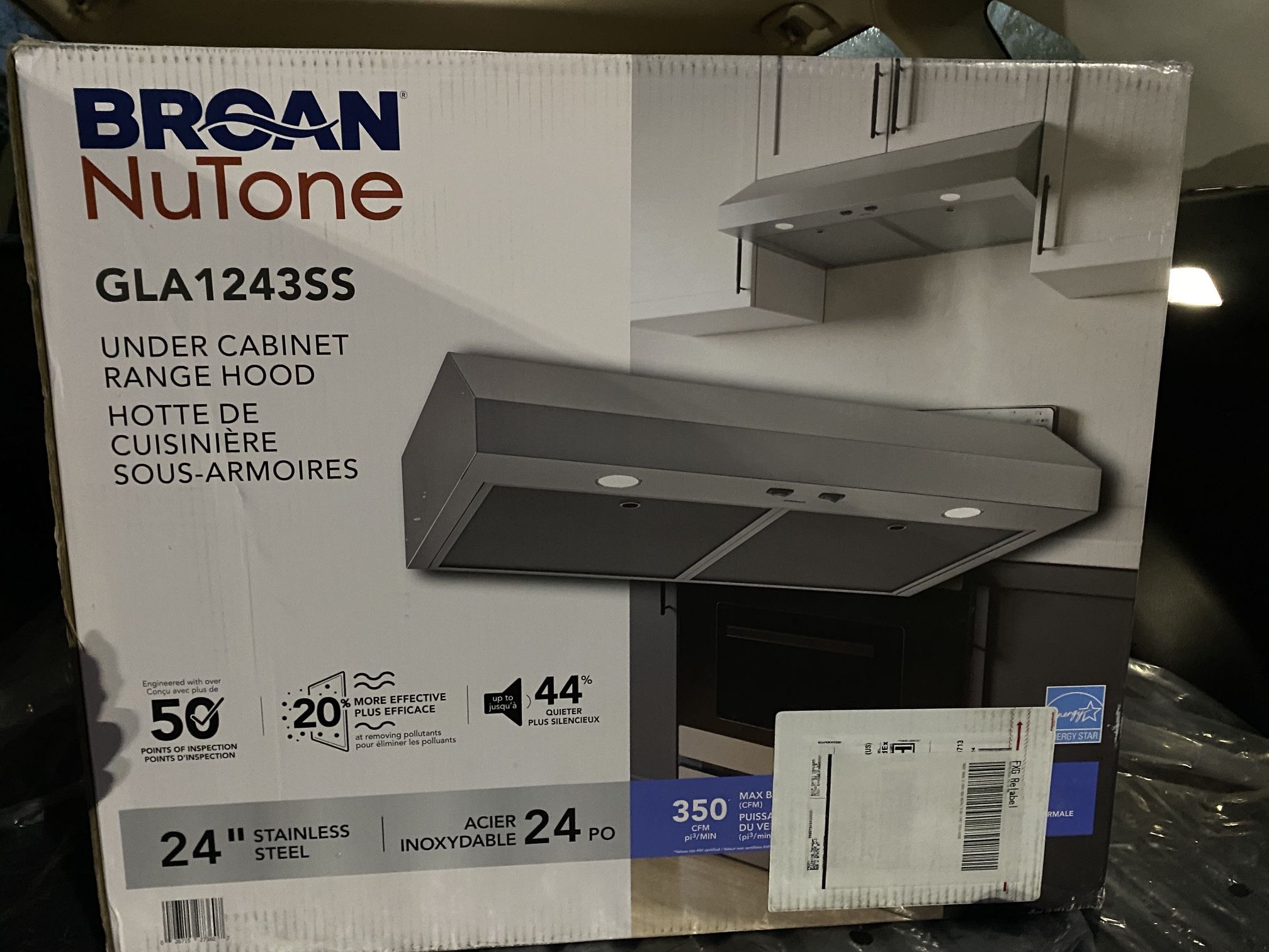 Brand New:  24” Range Hood