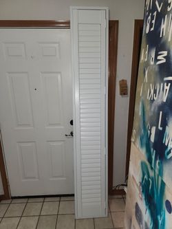 Brand new front door side light blinds pvc plantation style with frame 3e& hinges ikea 88" tall 15" w