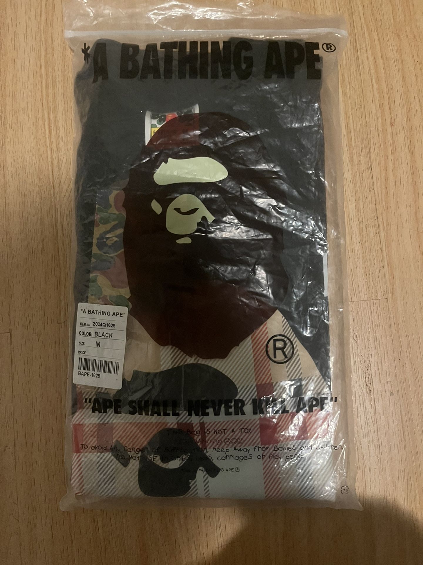 Black Burberry Bape Shirt 50$