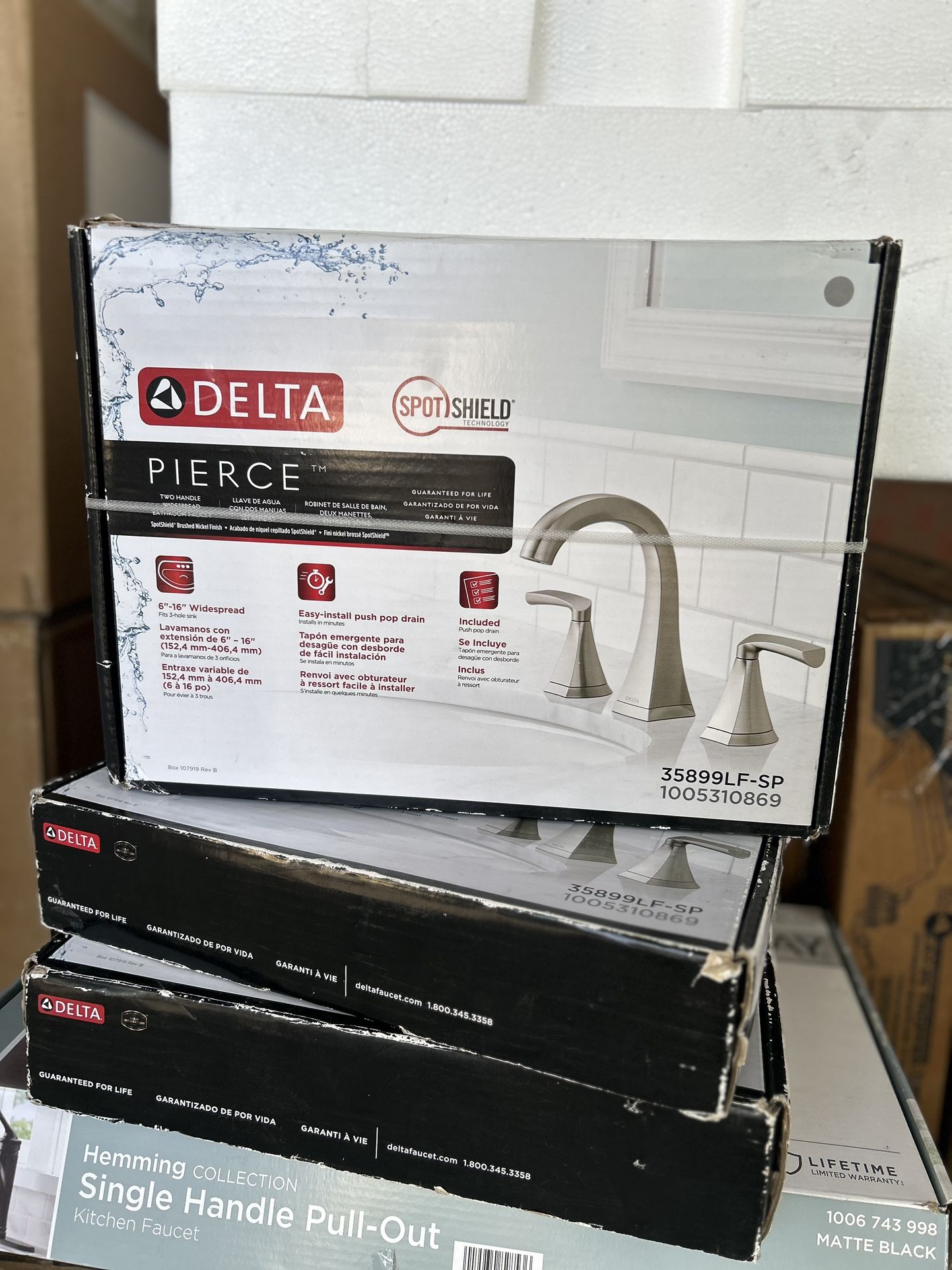 Delta Pierce 8” Bathroom Faucet Brushed Nickel 