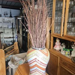 Decorative Vase with Sticks