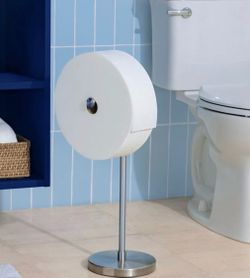 Chrome/steel toilet paper holder $20