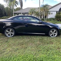 2013 Lexus IS 250C convertible Black w/ Red Interior