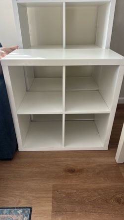 White 4-Cube Storage Shelf Unit