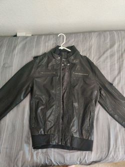 Faux Leather Zip Up Jacket