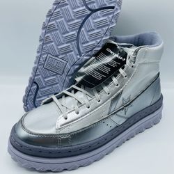Converse Metallic Vis Pro Leather X2 Mid Silver Mens Sz 4.5 Wmns 6 169529C NWOB