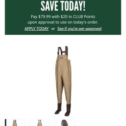 PRICE DROP........... "BRAND New" White River Waders With Boots