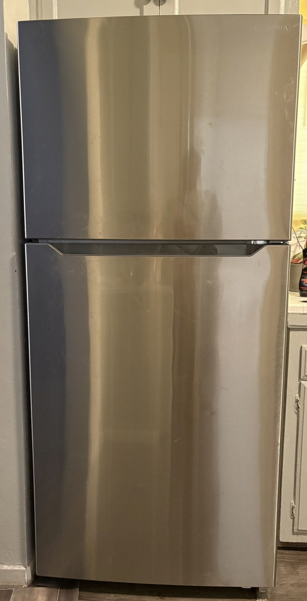 Like New INSiGNIA Stainless Steel Fridge 