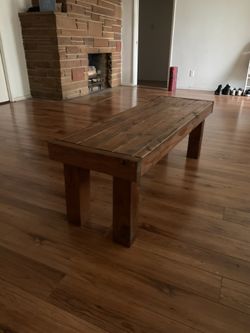 Hand Made Farmhouse Style Coffee Table - Dark walnut