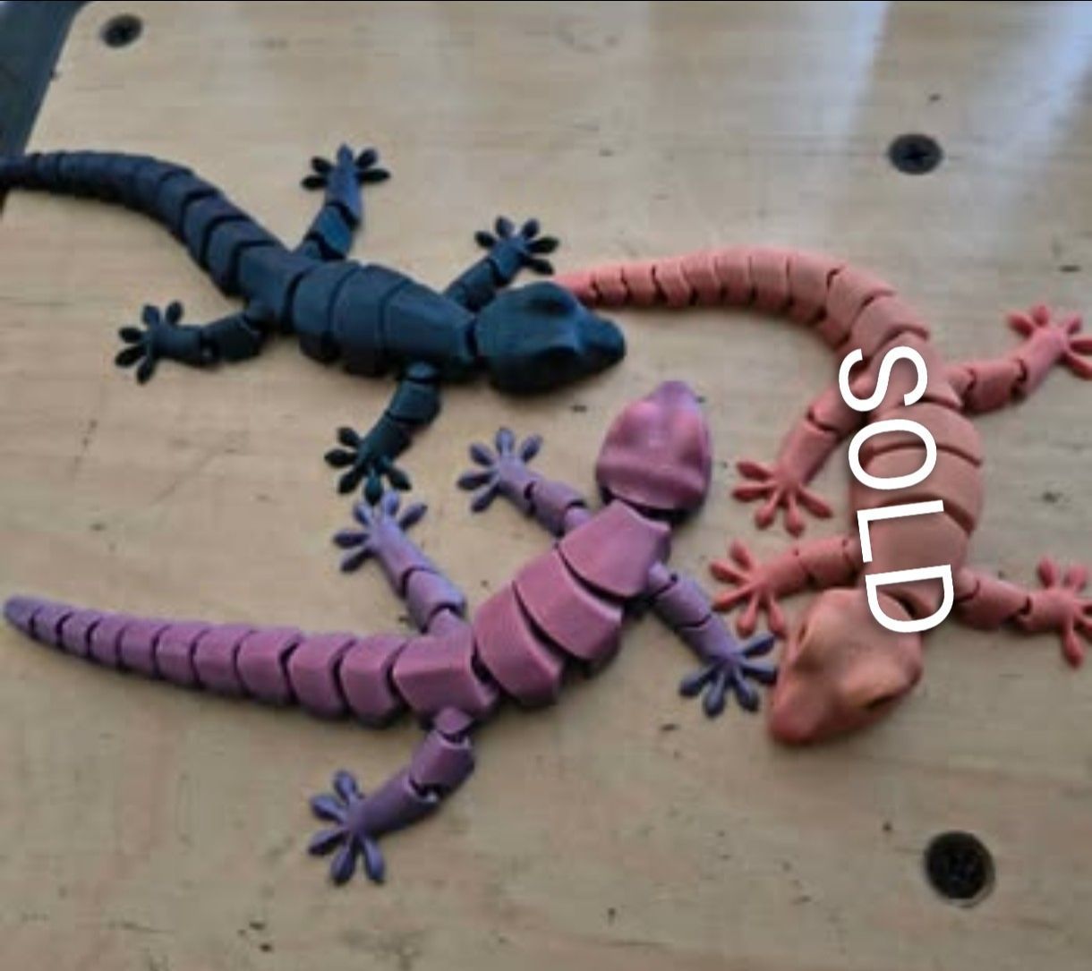 3d printed gecko ($10 each)