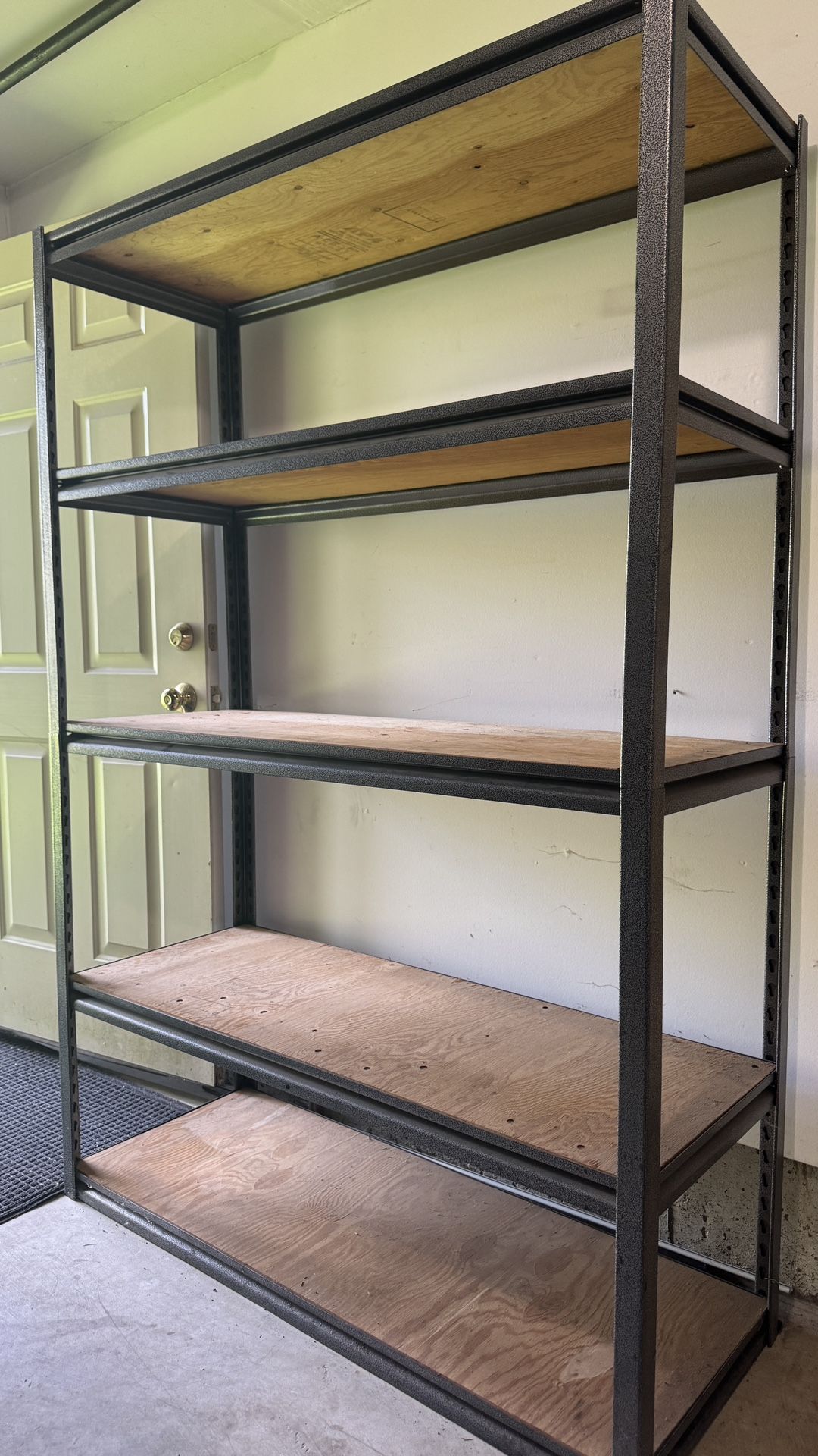Wooden Shelves with Metal Frame