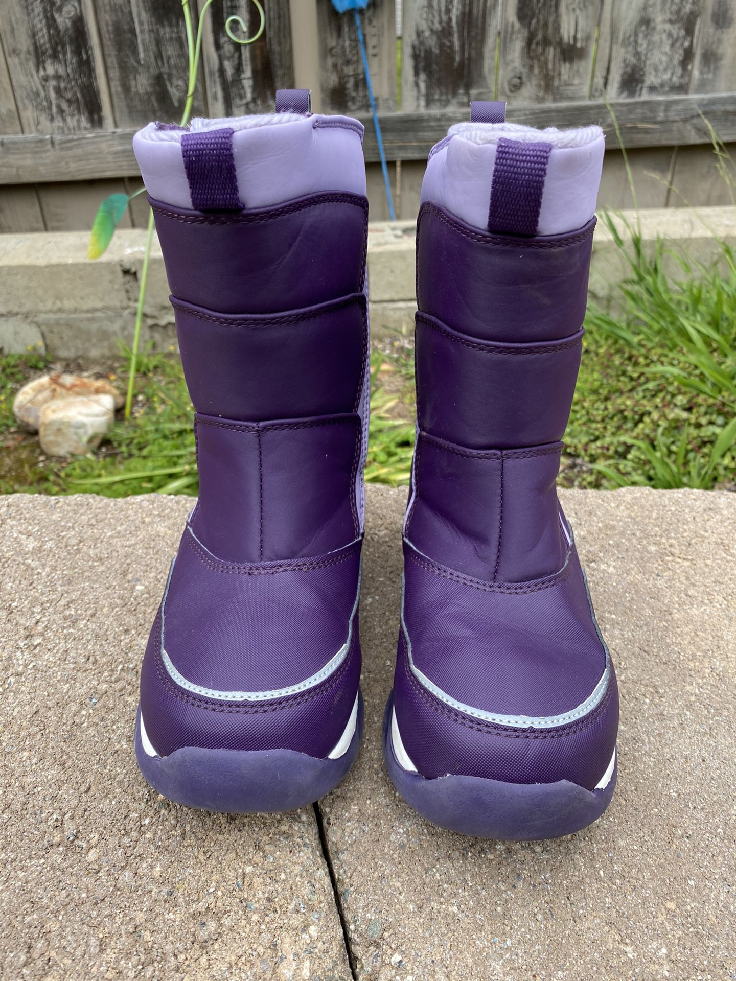 Lands' End Girls Snow Flurry Winter Snow Boots Purple Youth Kids Size 3M