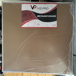 VIZ-PRO Cork Notice Board, 48 X 48 Inches, Silver Aluminium Frame