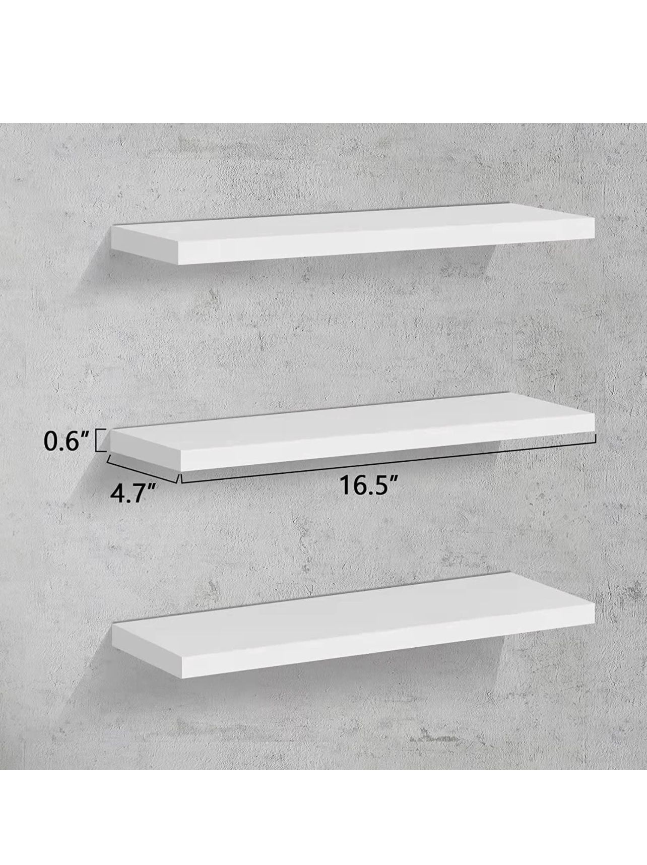 New White floating Wall Shelves