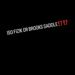 NEED A BROOKS OR FIZIK SADDLE ASAP⁉️⁉️