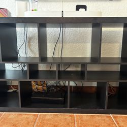 Black Bookshelves/ TV Rack
