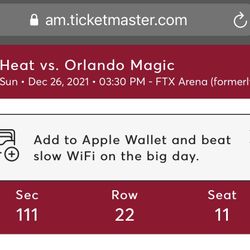 Miami Heat vs Orlando Magic Tickets
