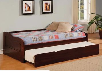 Sunset Solid Wood Twin Day Bed in Dark Cherry