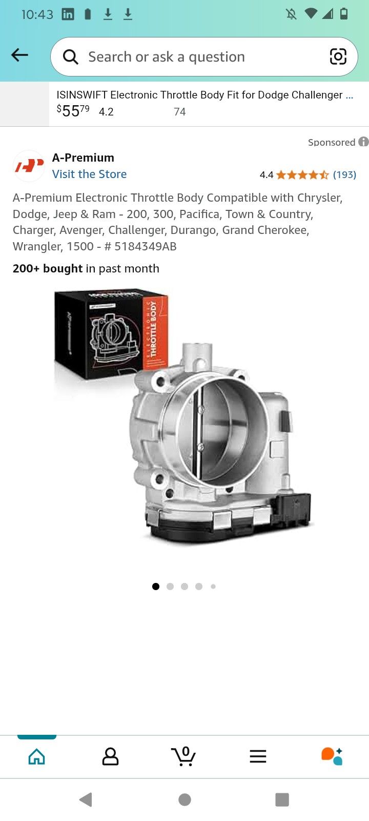 A-PREMIUM THROTTLE BODY FOR JEEP DODGE