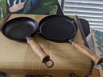 Vintage Ronneby Bruk Sweden Ronab Le Gourmet Gense Sweden Design 1980s Swedish handmade cast iron grill pan - MCM Design