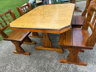 Vintage table with 4 chairs