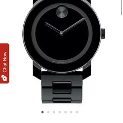 Movado Swiss Bold Large Black Polymer Bracelet Watch 