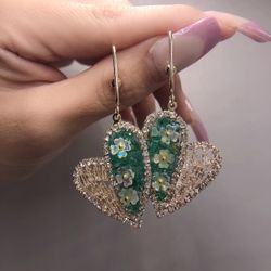 New Green Dangle Earrings