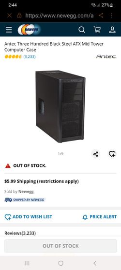 Antec Three Hundred Black Steel ATX Mid Tower Computer Case