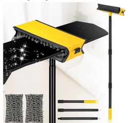 Ceiling Fan Cleaner Duster with Extension Pole 3Ft Fan Blade Cleaner Cleaning Tool with Reusable Chenille Pads for High Ceiling Fan Blade Blinds Cobwe
