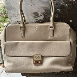 Anya Hindmarch Car 2Way Shoulder Bag Light Beige