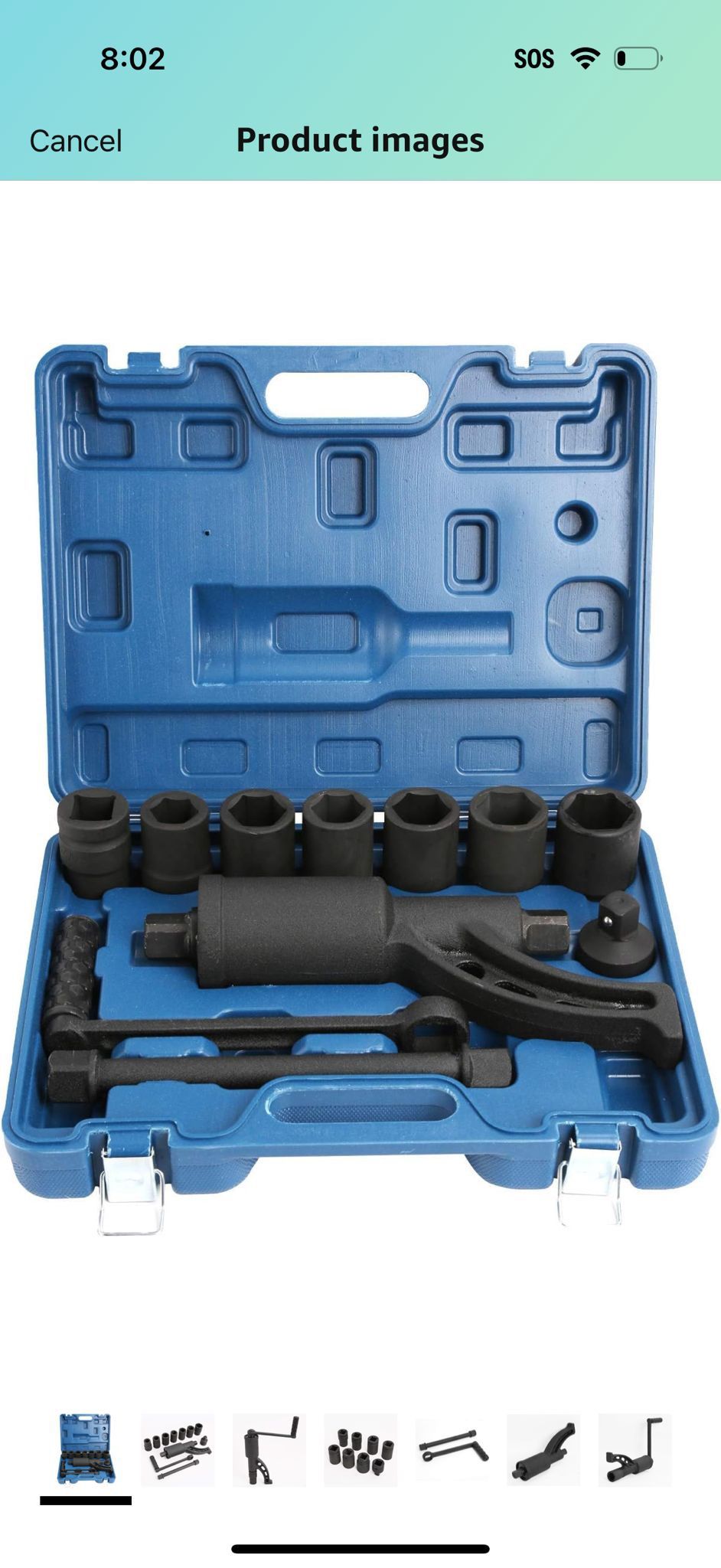 WINTOOLS Torque Multiplier Labor Saving Lug Nut Wrench W/ 8 Cr-v Socket 62