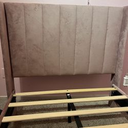 Twin Pink upholstered bed Farm 