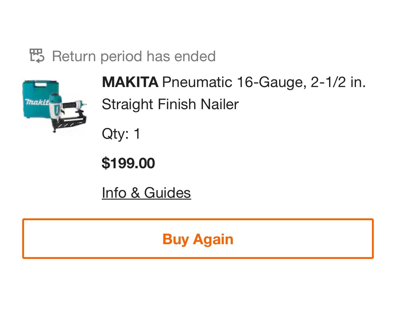 Brand new makita 16 Gauge Nailer