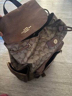 Coach Signature Canvas Backpack