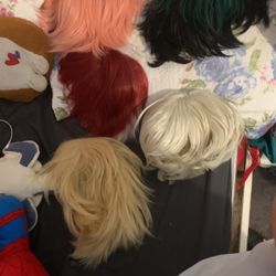 Sakura, Todoroki, Bakugou, Gojo And Deku Wig