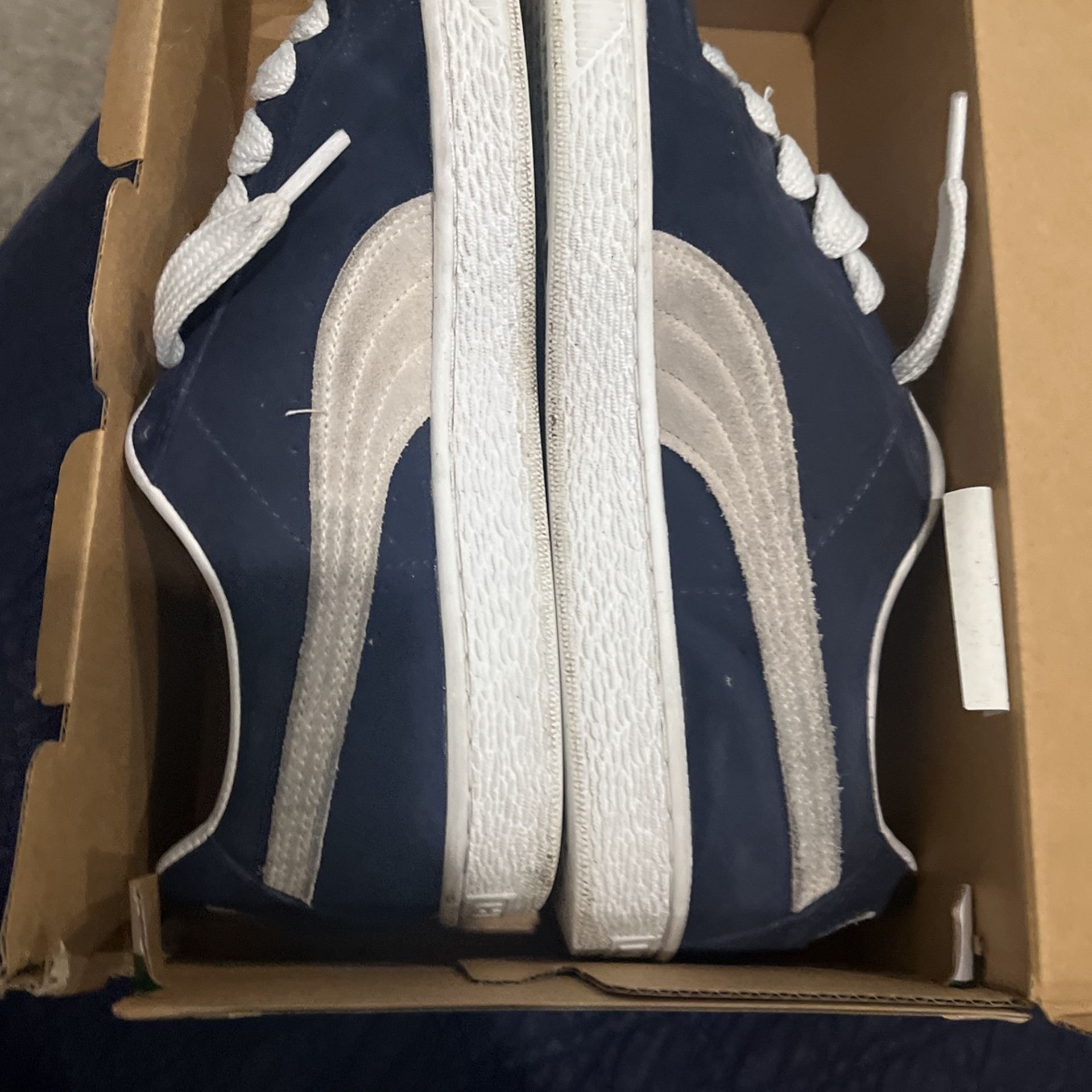 Navy Blue Puma Suedes