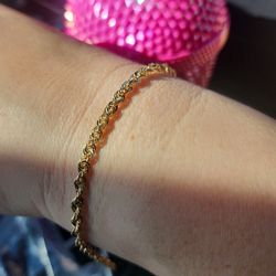 14 karat gold rope women's bracelet