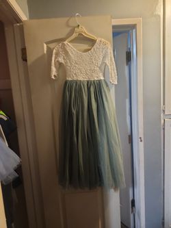 White green dress