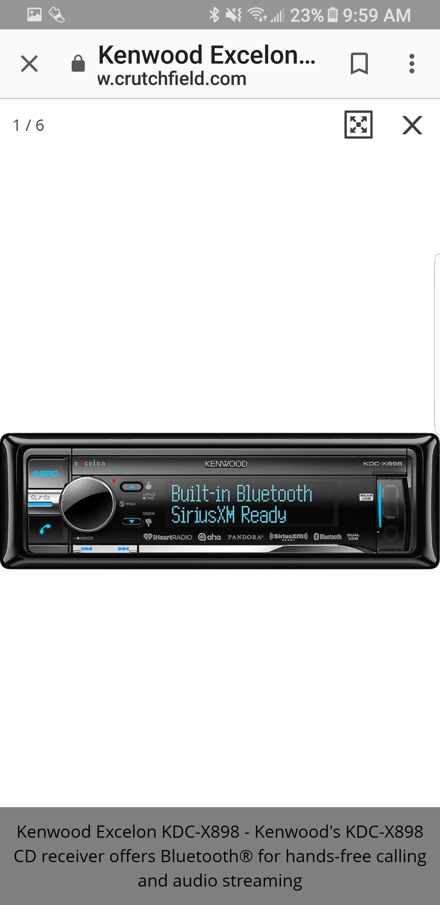 Kenwood Excelon KDC X898
