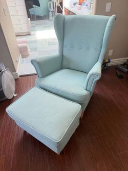 IKEA Armchair and Ottoman