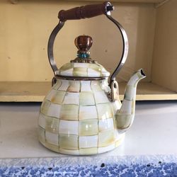 MacKenzie-Childs Hand-Painted Enamel Tea Kettle – Vintage – Ships