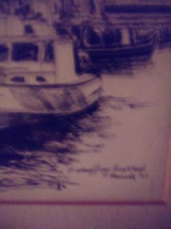 Sketch from artist R. Kennedy . Long Wharf is the title