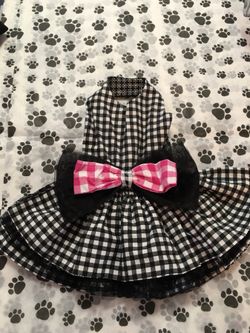Reversible fancy dog dress...for 5-7 pound dog