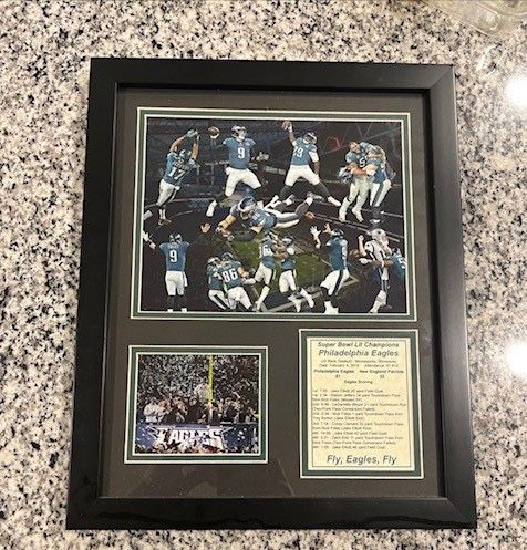 Eagles vs Patriots Super Bowl LII Plaque