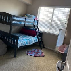 Twin Over Full Grey Bunk Bed 