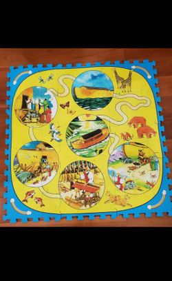 Noah's Ark Giant Foam Floor Puzzle, Bible Dominoes: Pre-school games, homeschool and family activities