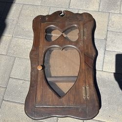 Wooden Heart display cabinet