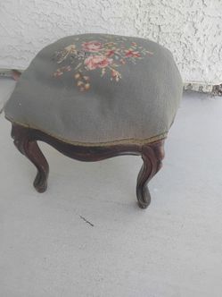 Antique needle points Victorian Stool only $25